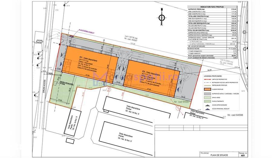 Spațiu comercial, de 1,250 mp, în Lețcani