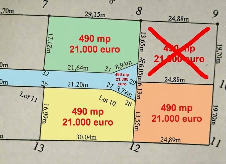 Teren Construcții intravilan de 490 mp, în Păcurari