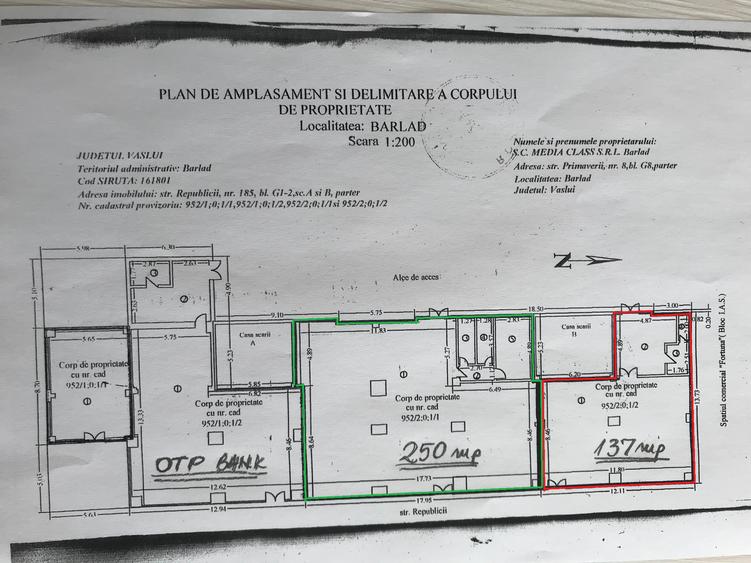 Spațiu comercial, de 600 mp, în Central