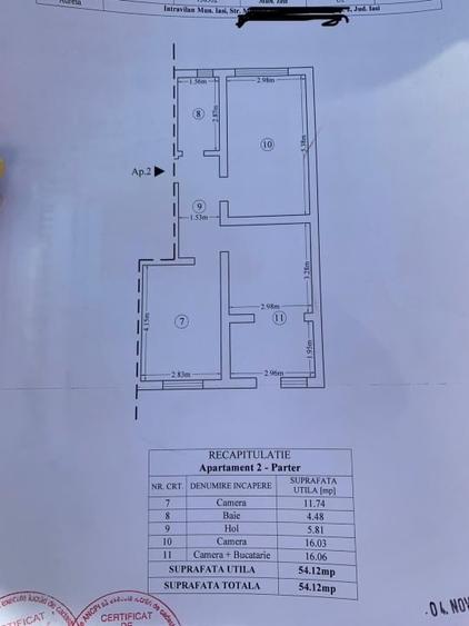 Apartament cu 2 camere decomandat în Bucium