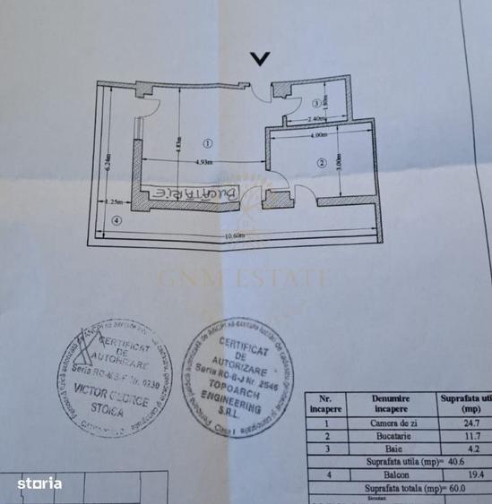 Apartament cu 2 camere decomandat în Păcii