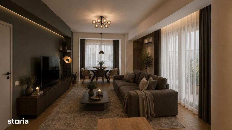 Apartament cu 3 camere semidecomandat, mobilat în Aviatorilor