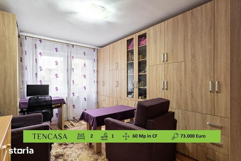 Apartament cu 2 camere decomandat în Central