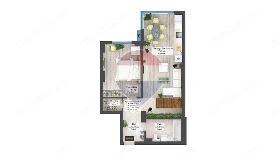 Apartament cu 5 camere decomandat în Filiași