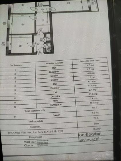 Apartament cu 3 camere decomandat în Central