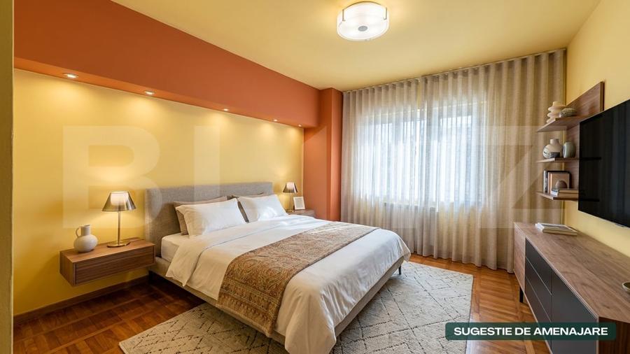 Apartament cu 3 camere decomandat, mobilat în Micro 11