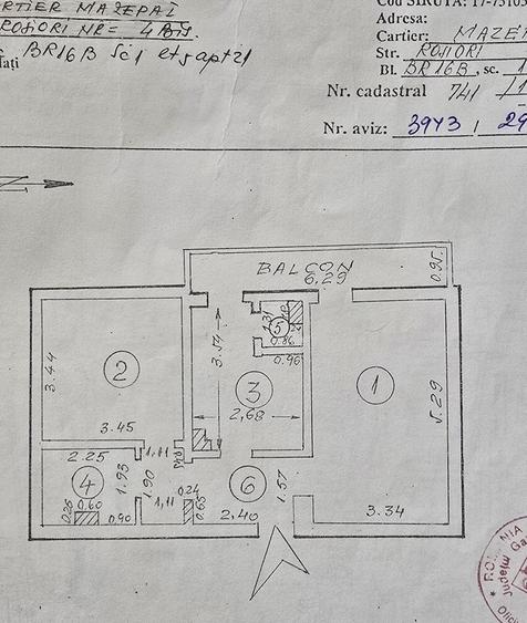 Apartament cu 2 camere decomandat în Mazepa 1