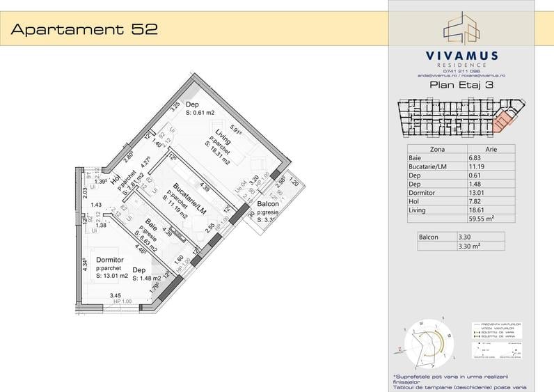Apartament cu 2 camere în Sânpetru