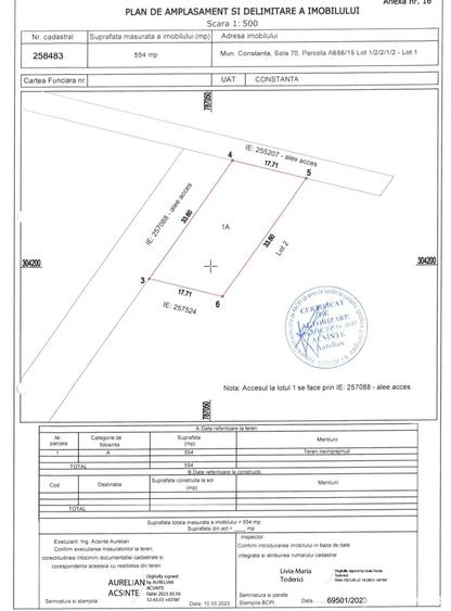 Teren de 554 mp, în Palas