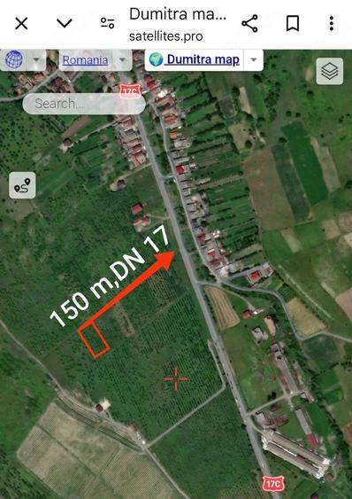 Teren de 1334 mp, în Dumitra