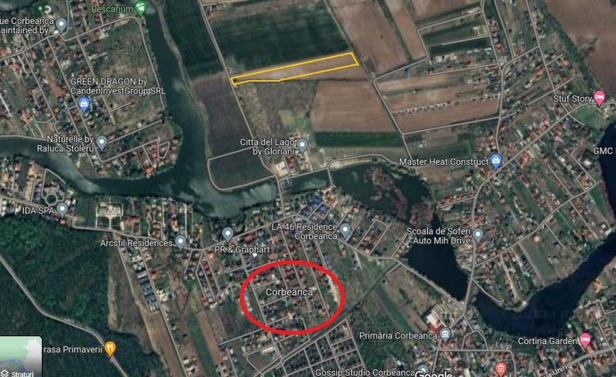 Teren Construcții intravilan de 9159 mp, în Corbeanca