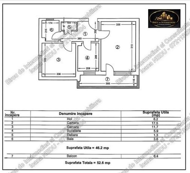 🙋Tomis NORD🔸2 Camere  Decomandate 52.60m² Renovat TOTAL Centrala - 18