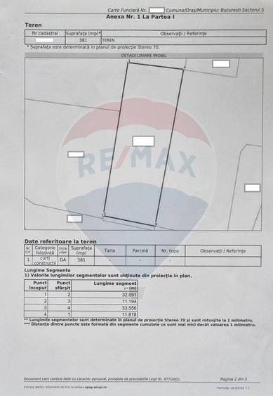 Teren Construcții intravilan de 381 mp, în Periferie