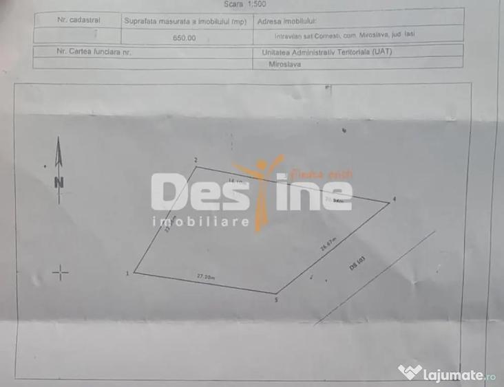 TEREN intravilan - CORNESTI 650 MP 29.900 euro - Iasi (Iasi) - 2