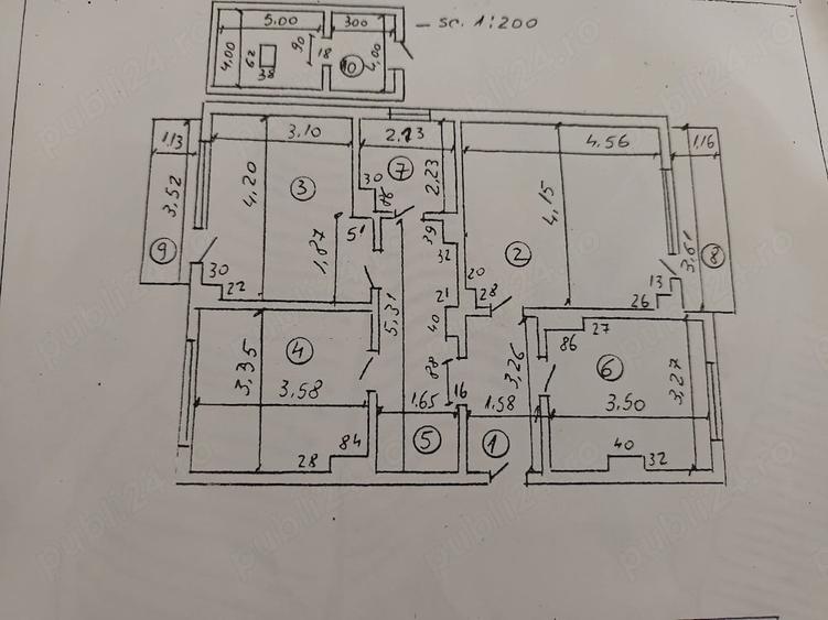 Apartament cu 3 camere decomandat în Ghermănești