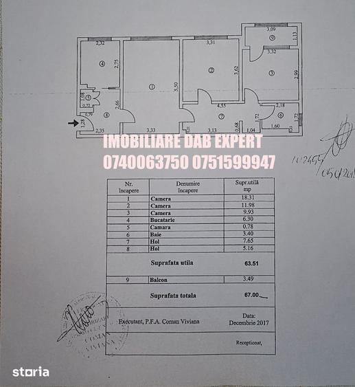 Apartament cu 3 camere în Țiglina 3