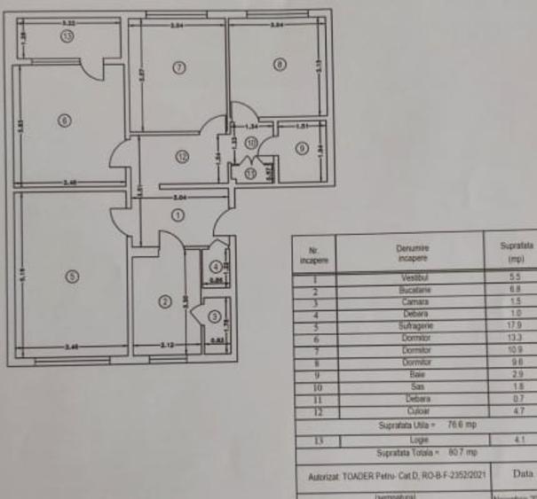 Apartament cu 4 camere decomandat în Berceni