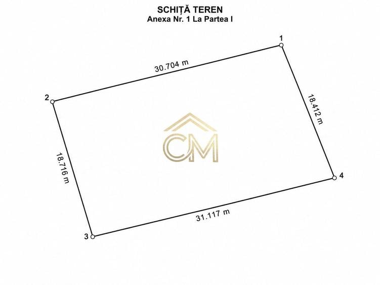 Teren Construcții intravilan de 574 mp, în Sud-Vest