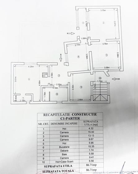 Casă individuală cu 4 camere cu Teren 264 Mp în Central