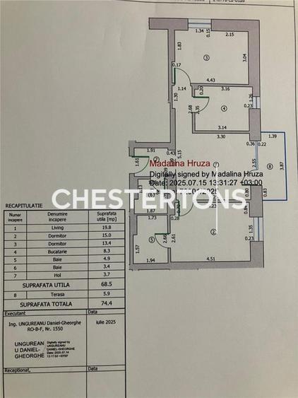 Apartament cu 3 camere semidecomandat, mobilat în Gorjului