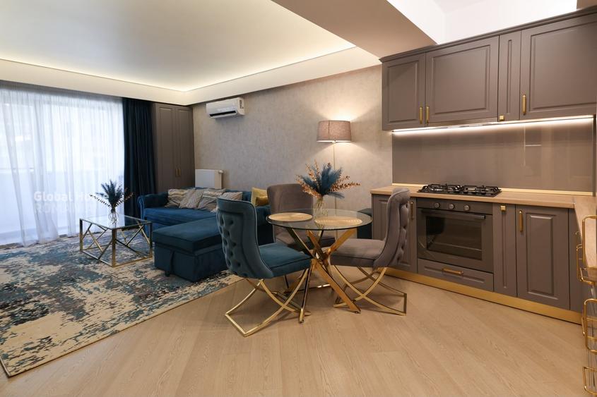 Apartament cu 2 camere semidecomandat, mobilat în Pipera