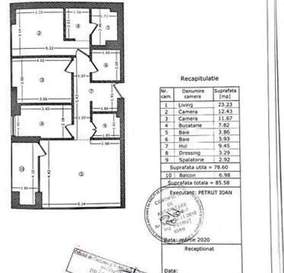 Apartament cu 3 camere decomandat în Banu Manta