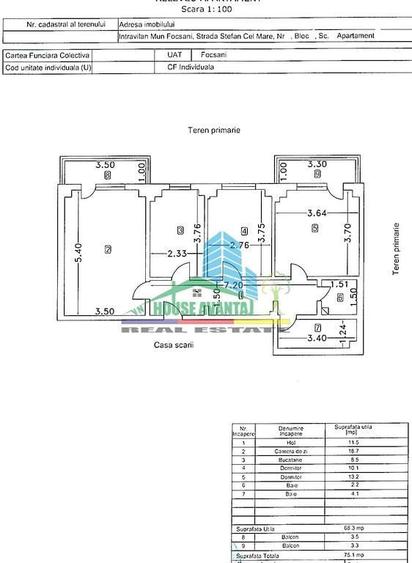 Apartament cu 3 camere decomandat în Ultracentral