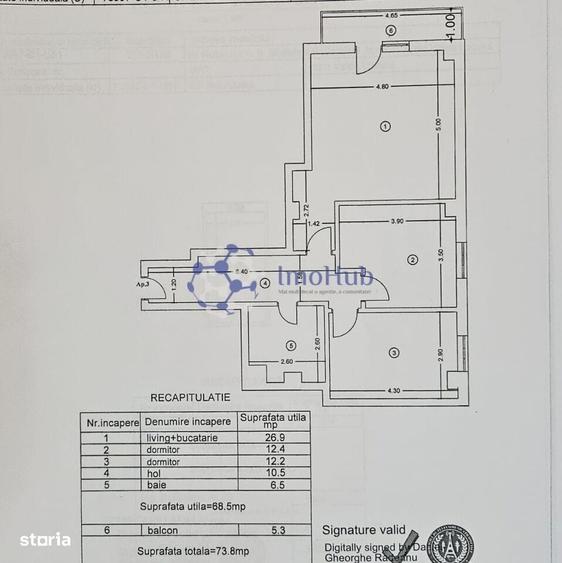 Apartament cu 3 camere în Valea Lupului