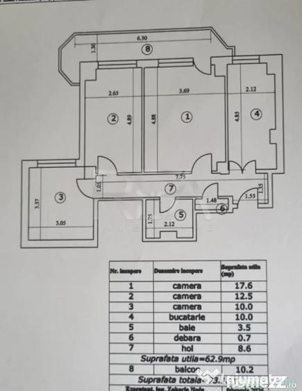 Apartament cu 3 camere decomandat în Lujerului