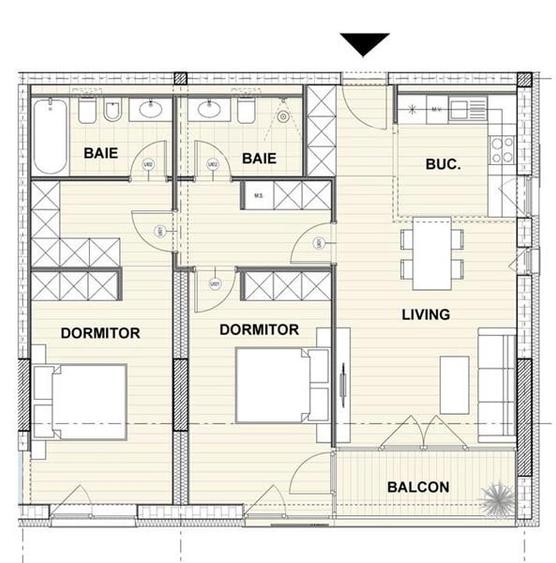 Apartament cu 3 camere semidecomandat, mobilat în Herăstrău