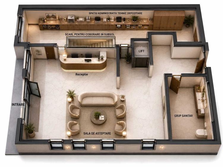 Spațiu comercial, de 320 mp, în Central