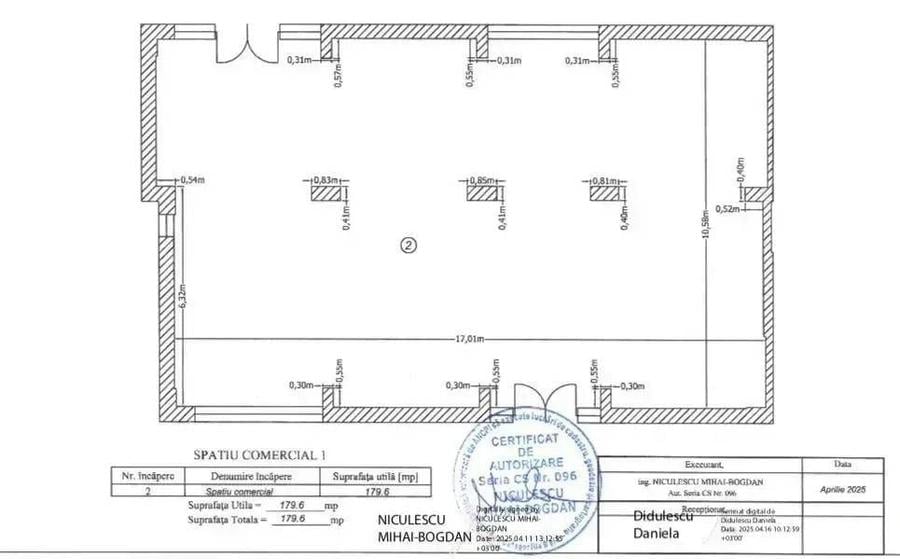 Spațiu comercial, de 372 mp, în Central