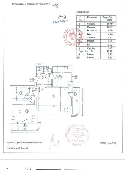 Apartament cu 2 camere în Moșilor
