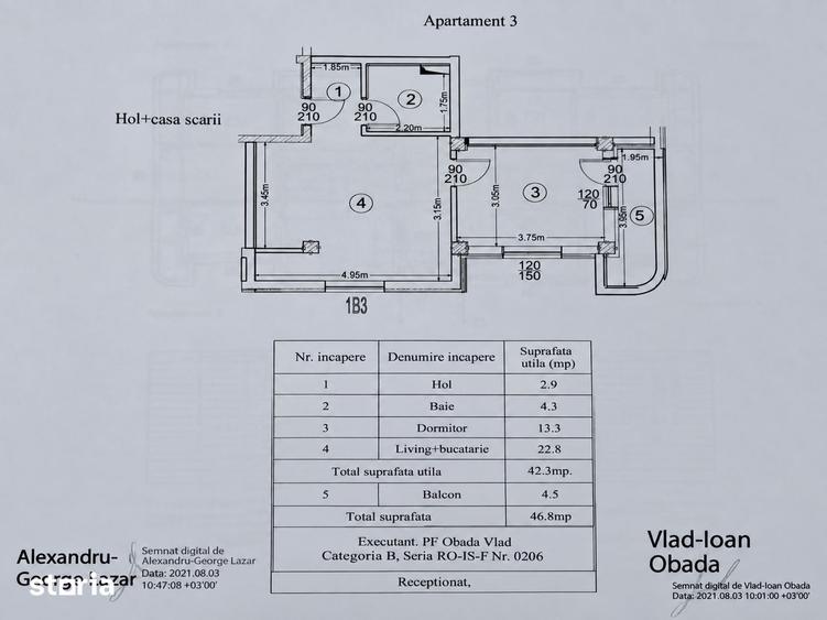 Apartament cu 2 camere în Podu Roș