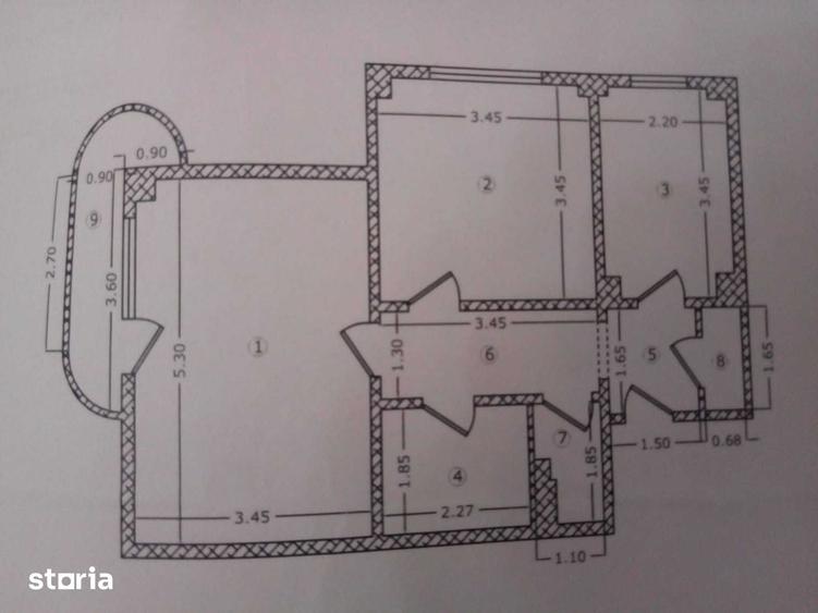 Apartament cu 2 camere decomandat în Rahova