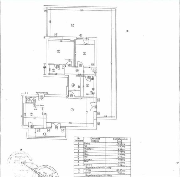 Apartament cu 3 camere în Nordului