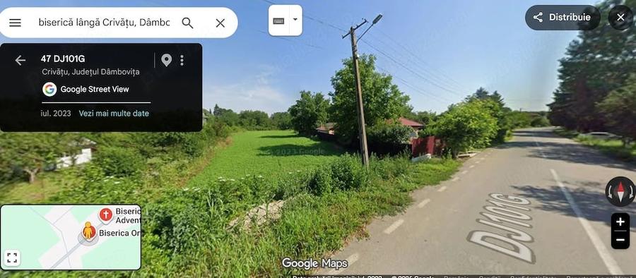 Teren de 2200 mp, în Crivățu