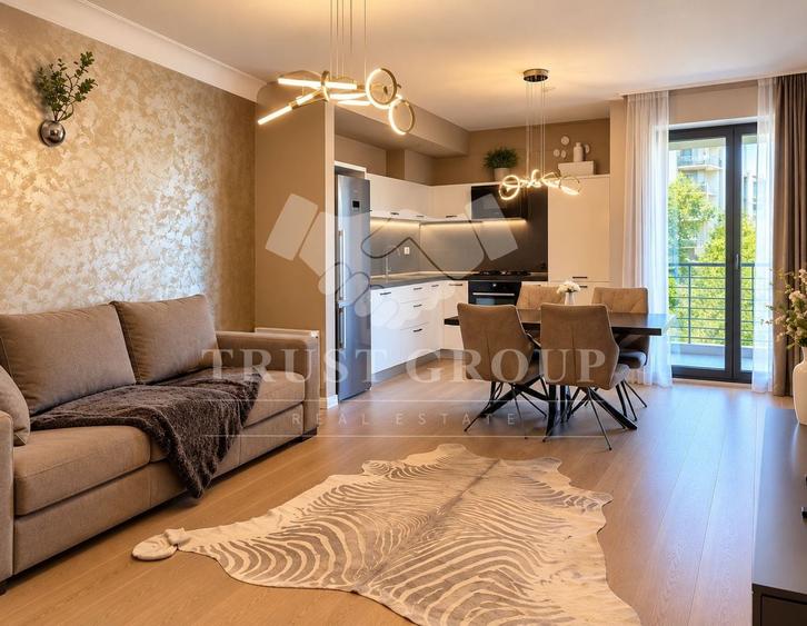 Apartament cu 2 camere semidecomandat, mobilat în Herăstrău