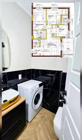 Apartament cu 3 camere semidecomandat, mobilat în Florești