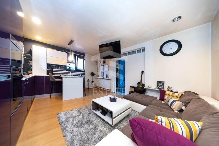 Apartament cu 2 camere semidecomandat, mobilat în Sânpetru