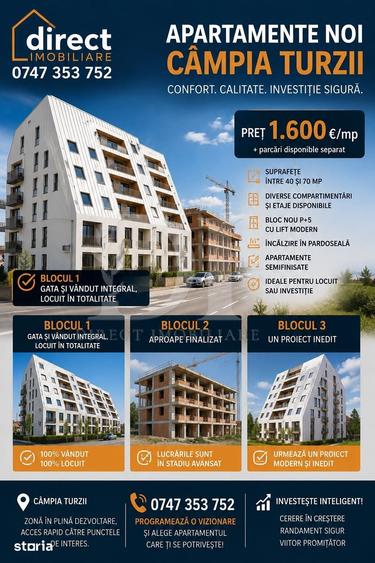 Apartament cu 3 camere în Central