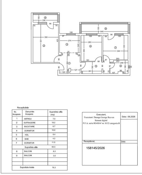 Apartament cu 3 camere decomandat în Lăpuș Argeș