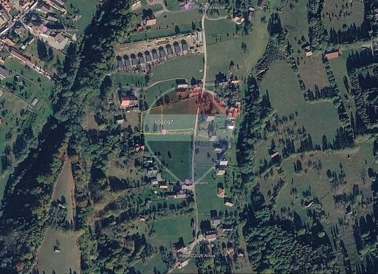 Teren Construcții intravilan de 1500 mp, în Moieciu