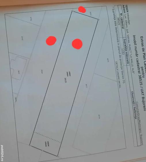 Teren de 4600 mp, în Bujoreni