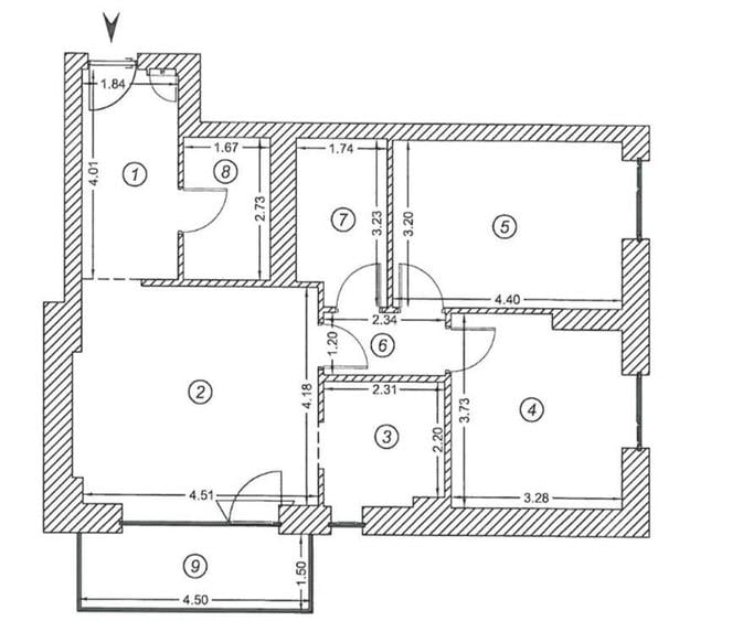 Apartament cu 3 camere semidecomandat în Cotroceni