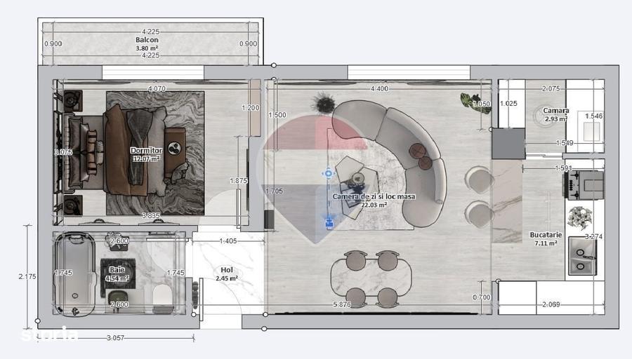 Apartament cu 2 camere în Prelungirea Ghencea