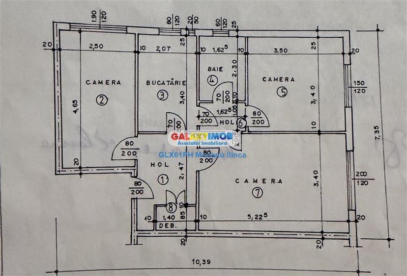 Apartament cu 3 camere circular, mobilat în Nord