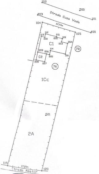 Casa si teren de vanzare - Tg. Neamt, str Cuza Voda, central - 1
