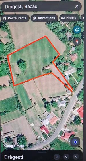 Teren de 3500 mp, în Drăgești