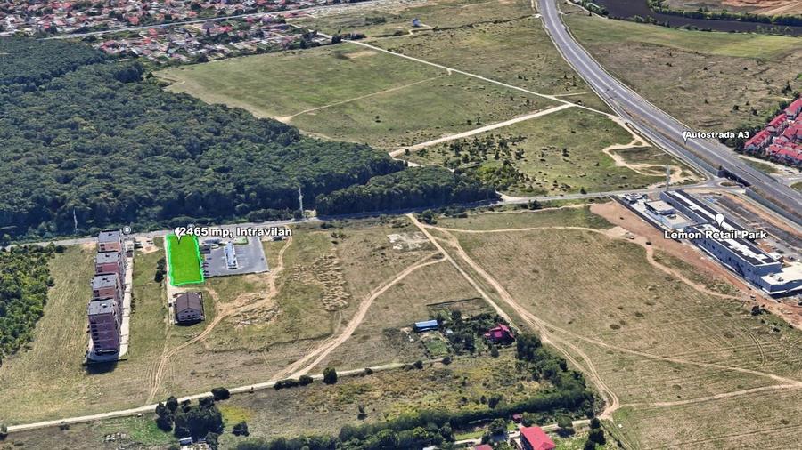 Teren Construcții intravilan de 2465 mp, în Vest